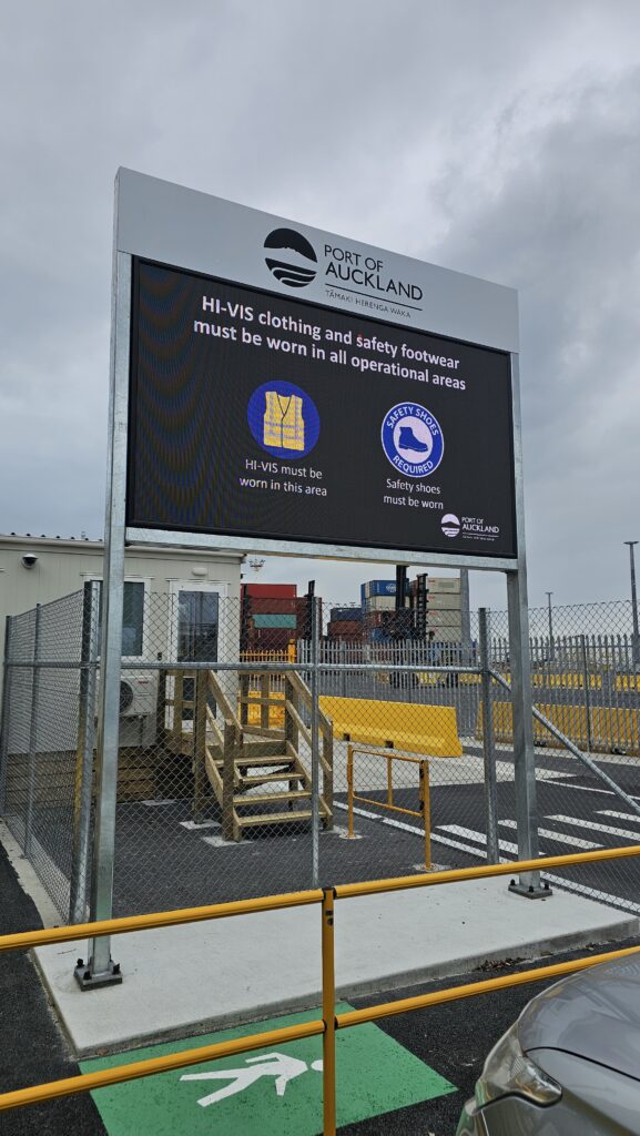 Port Of auckland- Sunderland Street. Digital LED Sign